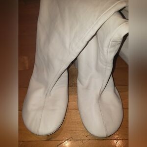 Jil Sander white genuine Nappa leather thigh high 29" tall boots size 10 👢